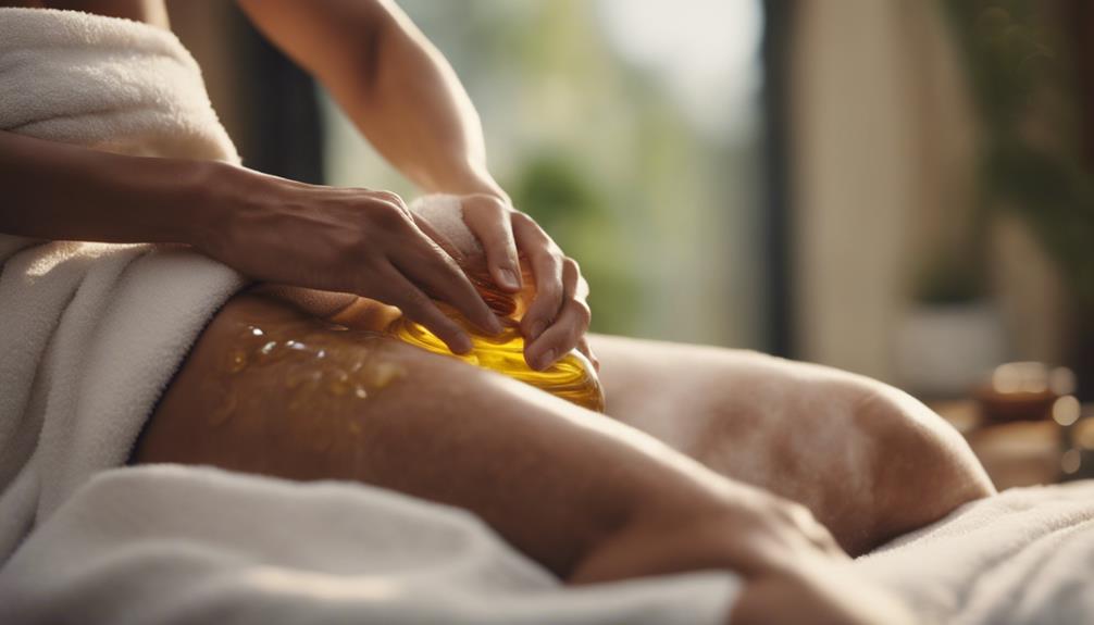 applying castor oil compresses