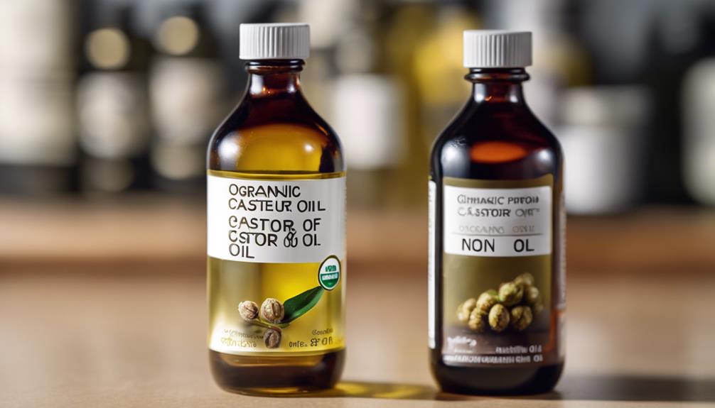 castor oil comparison study