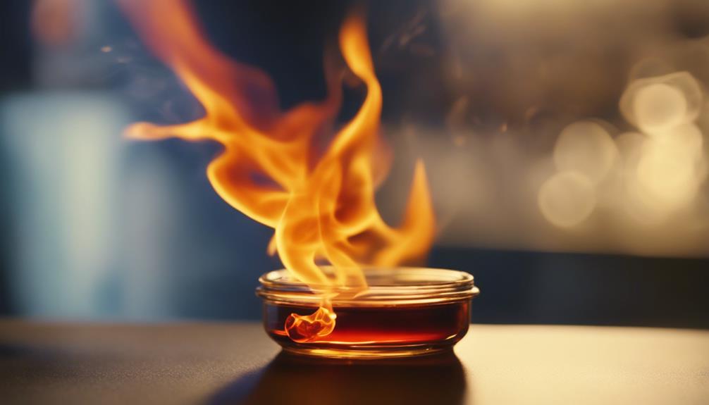 castor oil flammability test
