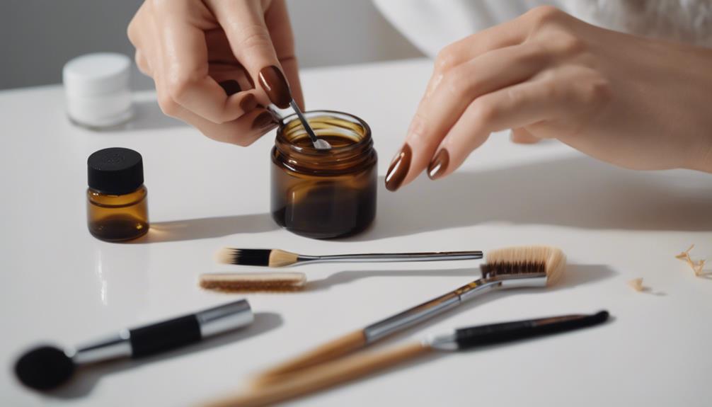 eyebrow grooming with castor oil