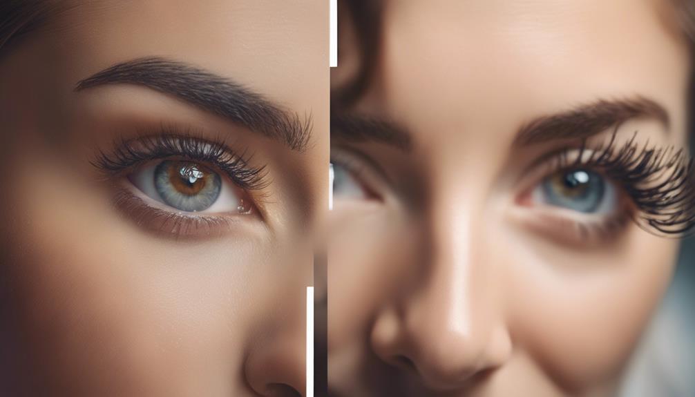 healthy eyelashes with castor