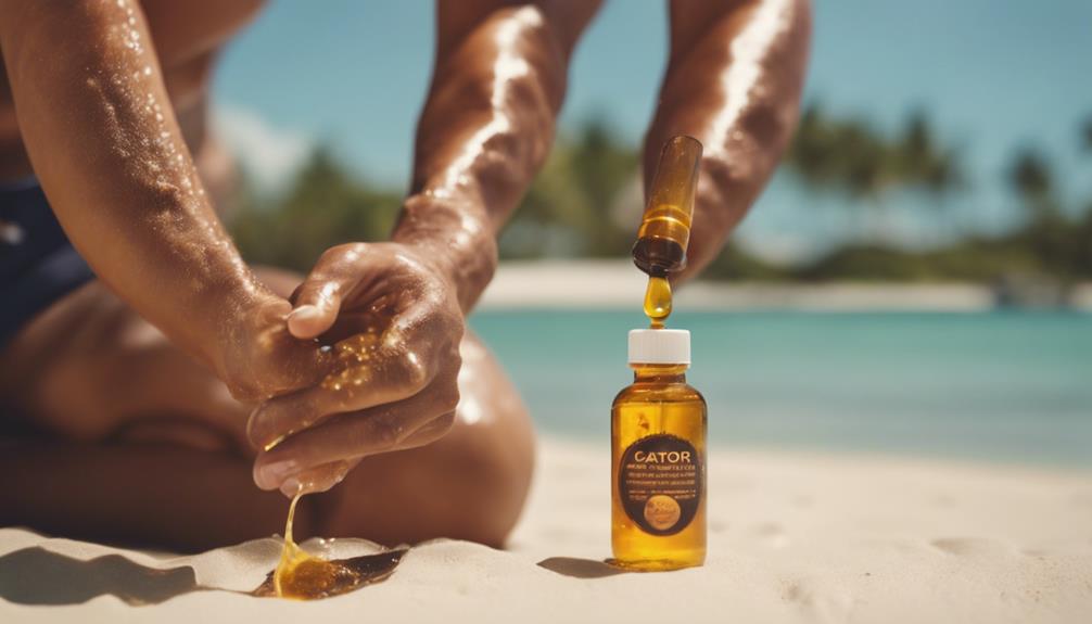 natural tanning with castor oil