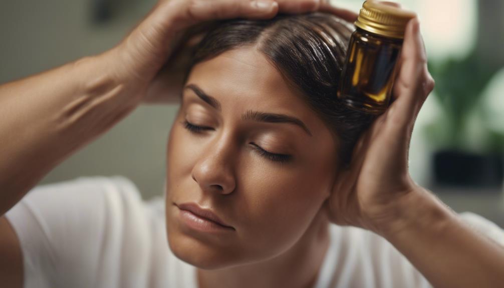 scalp massage with castor oil