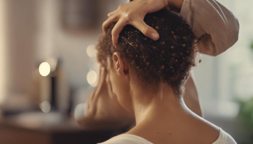 scalp massage with castor oil